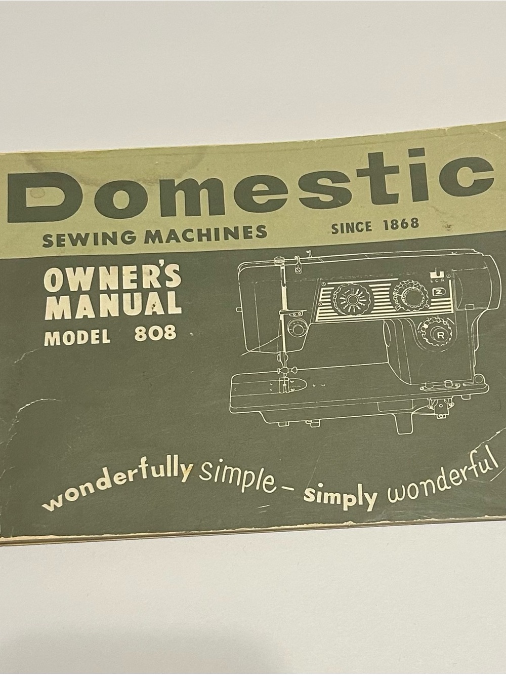 Domestic Sewing Machines Owner's Manual Model 808